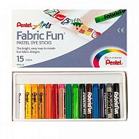 Пастель по ткани 15цв. Pentel "FabricFun Pastels" PTS2-15