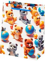 Пакет подар. Миленд Dream cards "Медведи с мячами" ППК-7577 мат.лам.,26*32*12см