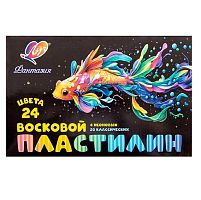 Пластилин мягкий 24цв.,420гр. ЛУЧ "Фантазия" 25С 1525-08 восковый
