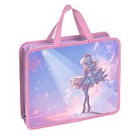 Папка пластик,с ручками А4+ КОКОС "Magic ballerina" 250916 на молн.