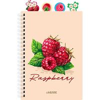 Тетрадь 80л. (клетка) deVENTE пластик.обл. спираль "Фрукты.Малина" 2059503 4цв.разд.