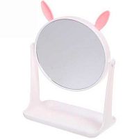 Зеркало настол. "Beauty-Bunny" 656-100 с органайзером д/косметики,белый (брак упаковки)