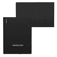 Папка на резинке А4 EK "Classic Phrases" 65225 чёрная,пластик