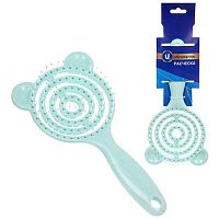 Расчёска массажная продувная "Ушастик" 215-881 салатовый