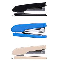 Степлер №10 15л. DELI E0229 (489689) встроенный антистеплер,асс.