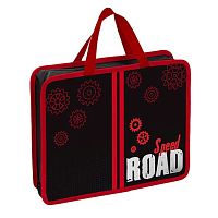 Папка пластик,с ручками А4+ КОКОС "Speed road" 250949 на молн.