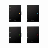 Тетрадь на кольцах  80л. (клетка) EK "Accent" 51429 пластик.обл.,на кнопке,асс.