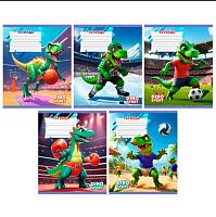 Тетрадь 12л. (клетка) ЭКСМО "Dino sport" ТКЛ129595 мел.карт.,выб.лак,асс.