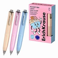 Ручка авт. шар. EK Poсket Pen Matic&Grip Yummy 63685 синяя,0,5мм