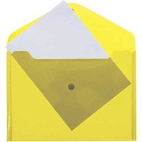 Папка-конверт на кнопке А4 ATTOMEX 3071816 п/прозр. желтая 120мкм