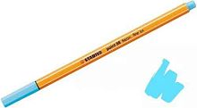 Ручка капиляр. STABILO 88/031 голубой неон 0,4мм