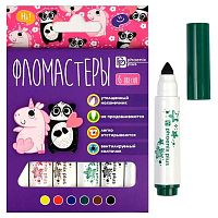 Фломастеры УТОЛЩ.  6цв. ФЕНИКС "Арт-братва" 67877 утолщ.бел.корп.,укороч.,смыв.,вент.колп.,к/к