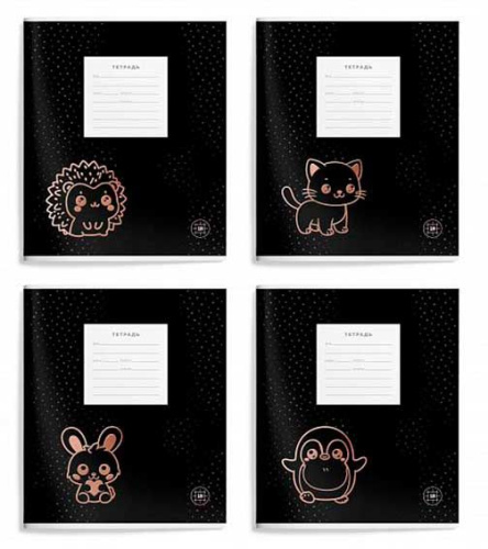 Тетрадь 18л. (клетка) LOREX "Kids dark animal" LXSCCH18-DA выб.уф-лак,мат.лам.,фольга