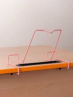 Подставка для книг ГЛОБУС ПКМР розовая,металл.,д/парт толщ.до 20мм