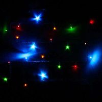 Гирлянда светодиод. LED 20л.,мультицвет,2,2м,прозр.провод,на батар.196-250