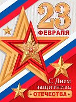 0.0-02-23038 Плакат А2 "С Днём Защитника Отечества" (РФ) (МО)