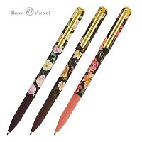 Ручка масл. шар. BV PrimeWrite "Флора. Чёрная ночь" 20-0293/21 синяя,0,7мм