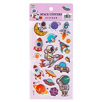 Наклейка декор.  9,5*22 "Космос 1" Р22072-1 Ткн1000-5