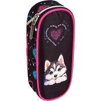 Пенал-косметичка deVENTE 210*80*50 "Cute Husky" 7023510 (50предм.) овал.,полиэстер,створка