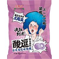 Леденцы кислые  65гр. Sour Candy Extra Sour "Виноград" 9070415 пластик.пакет,подвес (DeV)