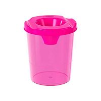 Стакан-непроливайка EK "Neon" 64888 розовый,тонированный