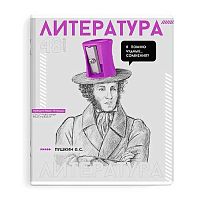 Тетрадь предм. 48л. ФЕНИКС "Яркие детали-Литература" 67549 мел.карт.,выб.твин уф-лак (линейка)