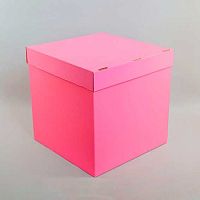 Коробка д/воздушных шаров и подарков Микрос ТЧ53138 розовая,30*30*30см