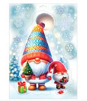 Наклейки оформ. НГ А4 "Новогодние гномы" 0201143 двухстор.,е/подв.