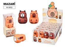 Точилка с контейнером 1отв. MAZARI "Capybara" M-3032 пластик,асс.