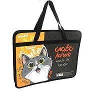 Папка пластик,с ручками А4 ПЧЕЛКА ПМ-А4-25 "Классный котик" д/тетрадей