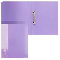 Папка 2 кольца 40мм KLERK А4 "Premium. Pastel" 213853 лаванда,700мкм,карман
