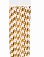 Трубочка д/коктейля "Праздник" 130-715 золото,6*195мм,(25шт.)