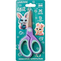 Ножницы детск. 13,5см deVENTE "Little Rabbit" 8010605 закругл.лезв.,прорезин.ручки,карт.блист.