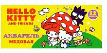 Краски 12цв. CENTRUM "Hello Kitty&friends" 72564 аквар.,медов.,б/к