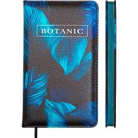 Планинг карм. н/д 100*170мм  80л. deVENTE кож.зам. "Botanic" 2239649 чёрн.,изумруд.срез,бел.бум.