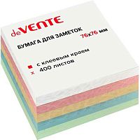 Кл.бумага д/заметок 76*76мм deVENTE 400л. 2010528 пастель 4цв.+белый цв.