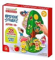 Игра развивающая дерев. Десятое королевство "Времена года" 05948 на липучках