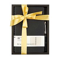 Набор подар. (ежедневник н/д А5 BV кож.зам."Alba" чёрный+ручка ) 3-783/01-2