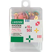 Кнопки силовые deVENTE 10мм  50шт. 4132507 пастель,пластик./к