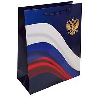 Пакет подар. КЛЕРК "Россия" 26*32*12см 253682 глянц.лам.,210г/м2