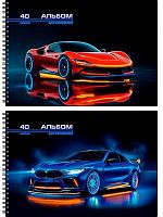 Альбом для рис.40л. Проф-пресс спираль "Скоростные автомобили-2" А40-0258 асс.