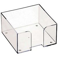 Бокс д/бумажного блока СТАММ ПЛ61 пластм.прозрачный (9*9*5)