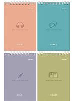 Блокнот А6  40л. Проф-Пресс спираль "Минималистичный дизайн-2" Б40-7020 клетка,мел.обл.,асс.