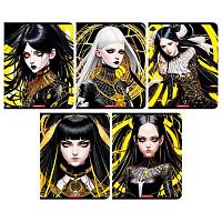 Тетрадь 48л. (клетка) КанцБиз "Девушки готика" 14099/5 полн.уф-лак