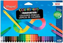 Карандаши 24цв. MAPED Color`Peps Infinity 861601 треугол., ударопрочн.грифель,,к/к