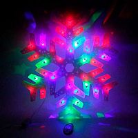 Фигура светодиодная Снежинка 39см,мультицвет  206-039