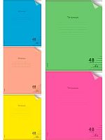 Тетрадь 48л. (линейка) Проф-Пресс пластик.обл. "Неон" 48-1377 асс.