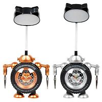 Светильник+зеркало+часы КОКОС "Робот" 217813 на подставке,светодиод.украш.,асс.