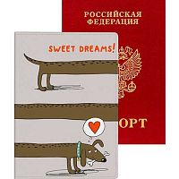 Обложка д/паспорта deVENTE "Sweet Dreams!" 1030106 кож.зам.,поролон,отд.д/виз.
