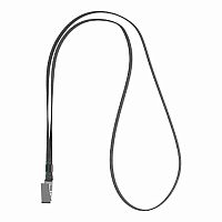 Лента д/бейджа EK 63717 серая,42см,метал.клип